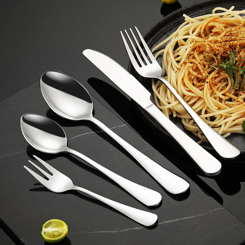 304 stainless steel tableware knife, fork and spoon thickened hotel western steak knife and fork mirror bright 1010 spoon and fork