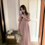 中长款v领气质夏季连衣裙