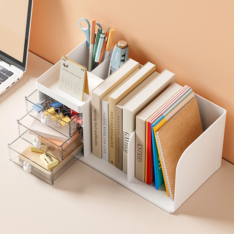 Libro de escritorio Estantería Estantería Caja de almacenamiento Escritorio de estudiante Libro de trabajo Estante de pie Escritorio de oficina Estante de almacenamiento