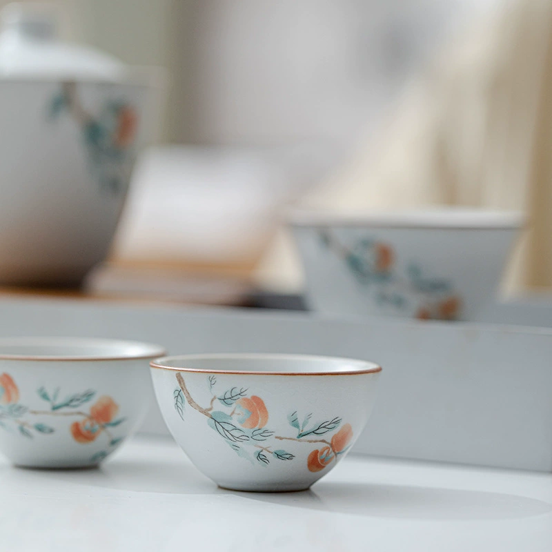 ceramic handheld tea set for traveling, travel teapot