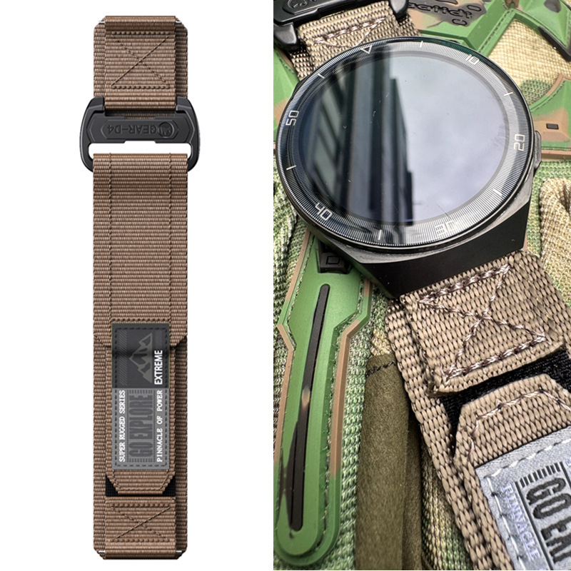 04H Tactical Watch Strap Suitable for Huawei Gt2, Garmin 255, 265, Samsung Garmin Nylon Watch Strap