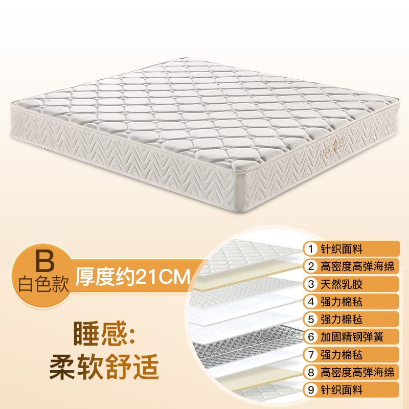 无胶水民宿公寓乳胶席梦思家用软硬两用独立弹簧床垫定制20cm厚|undefined