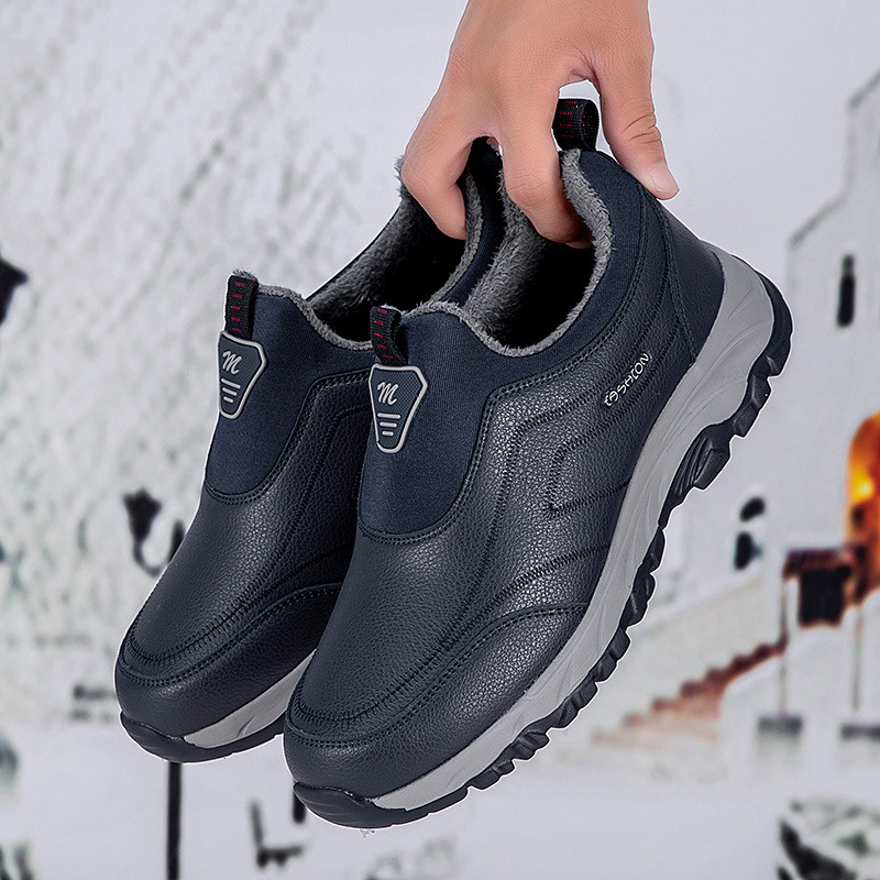 Zapatos de invierno de mediana edad nuevos zapatos de deporte de ancianos con zapatos de algodón de lana, zapatos casuales de papá, calentamiento de mamá