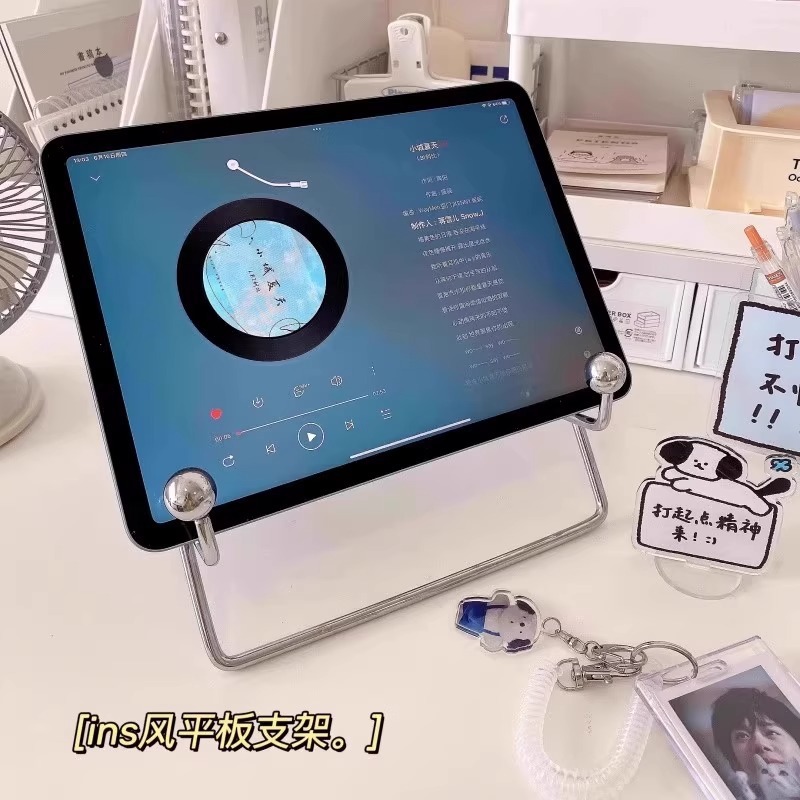 タブレットスタンド、金属製レイジーサポートスタンド、寮ドラマ視聴ベッドサイドスタンド、卓上タブレット専用携帯電話スタンド|undefined