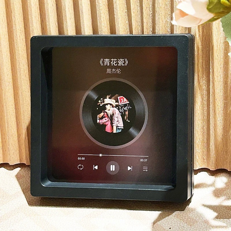 歌う音楽冷蔵庫マグネットフォトフレームビニールレコード、カップル、友人、親友向け|undefined
