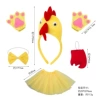 Three dimensional set, yellow gloves, 3 piece set