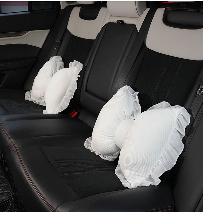 Car Headrest and Lumbar Support, Comfortable and Breathable, Suitable for All Seasons, Car Neck Pillow, Cross-Border Simple Car Cushion