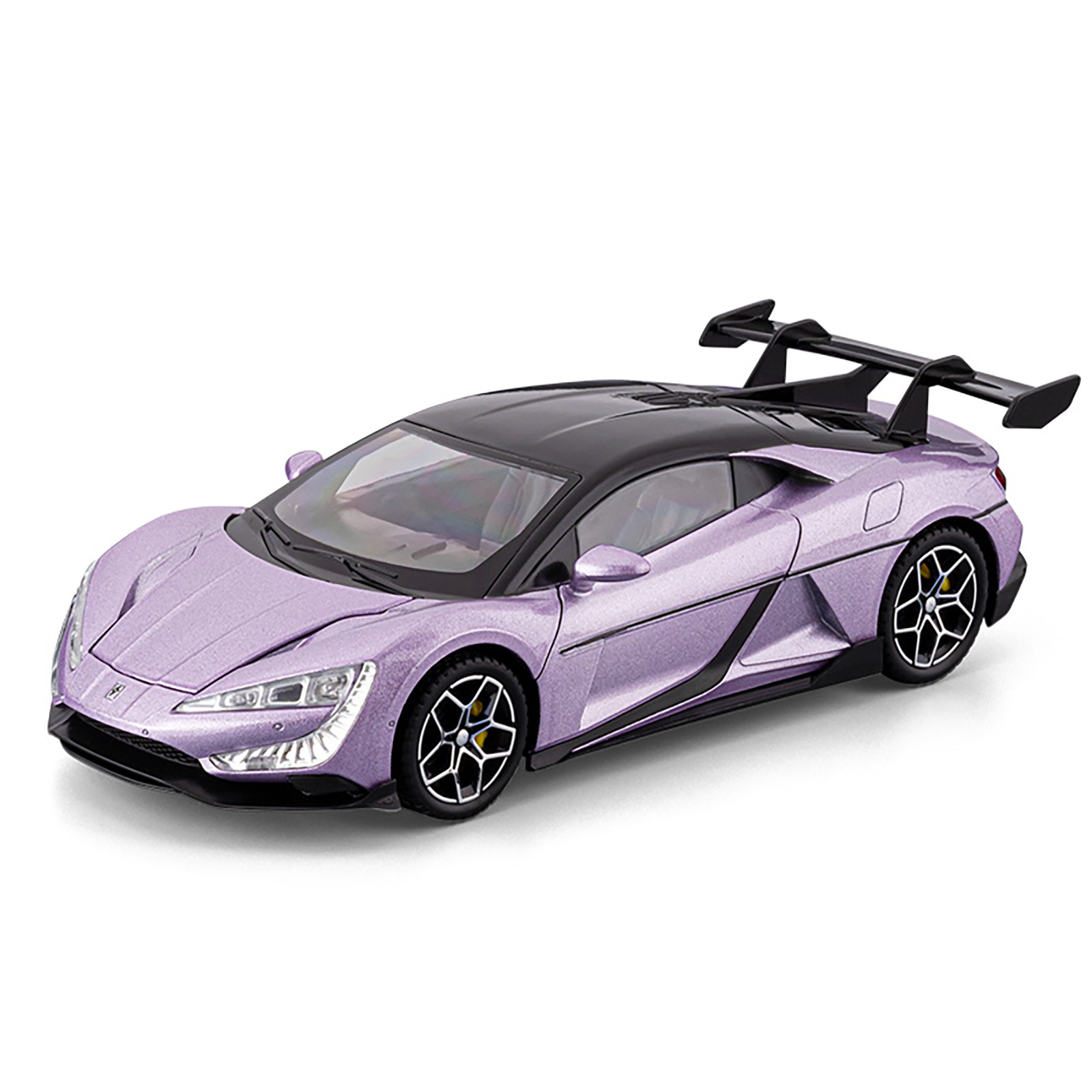 1: 24 nueva energía modelo de automóvil deportivo de aleación U9 eco sonido y luz supercoleccionista doméstica luz adornos regalo de novio