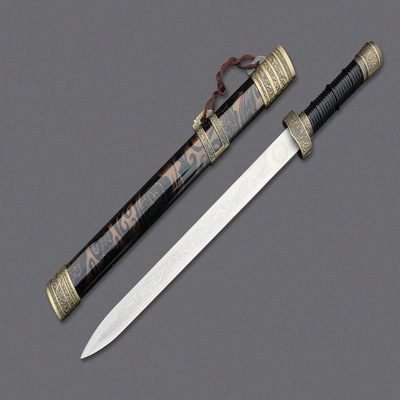 宝剑批发镇宅金属剑40公分卧龙剑装饰古代名剑未开刃兵器剑 汉剑|ru