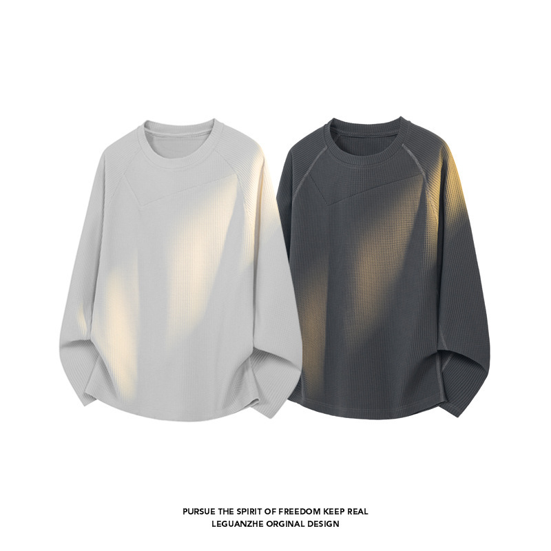 2026 Autumn New Arrival Hong Kong Style White Large Size Round Neck Structured Long Sleeve T-Shirt M-5X HT26621-TeP19 2026 Autumn New Arrival Hong Kong Style White Large Size Round Neck Structured Long Sleeve T-Shirt M-5X HT26621-TeP19