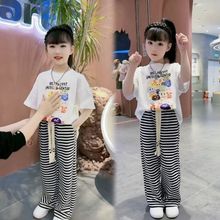 女童夏装套装2024新款韩国童装中大童夏季洋气时髦网红炸街两件套