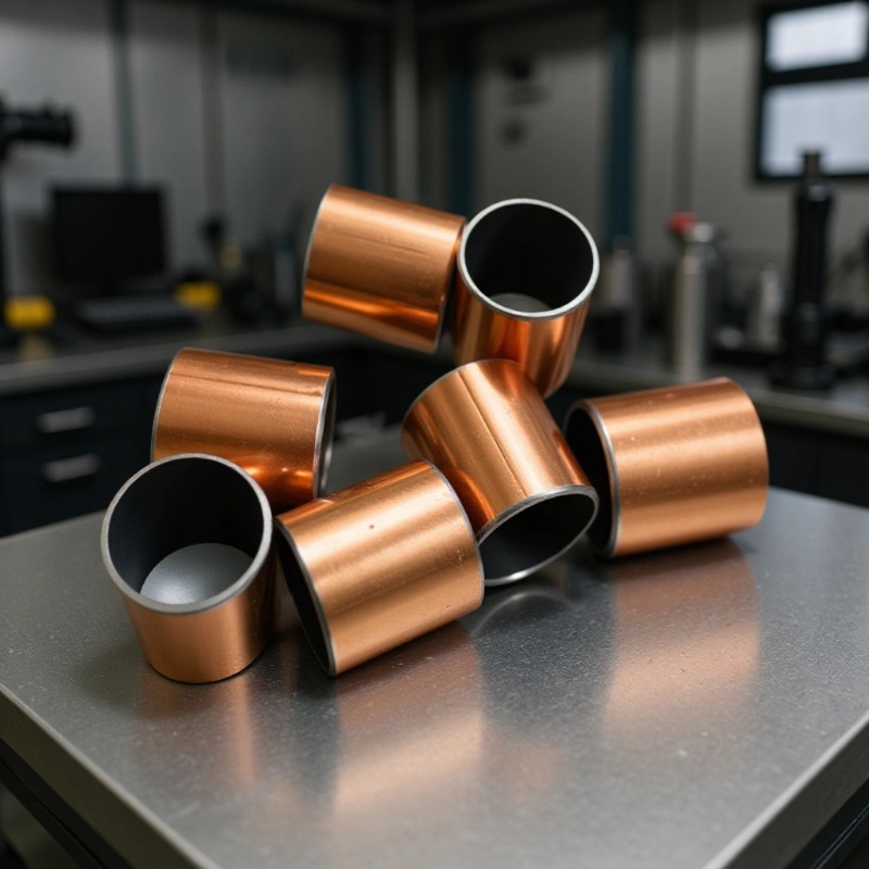 SF-1无油自润滑铜基衬套 光轴滑动轴承 滑动卷制复合铜套