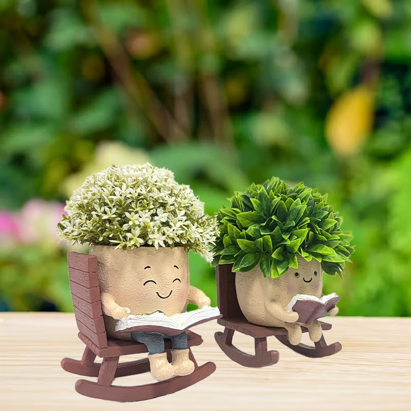 Chicas transfronterizas europeas y americanas, macetas, artesanías de resina, plantación de plantas, jarrones, decoración de jardinería, artículos explosivos de comercio exterior
