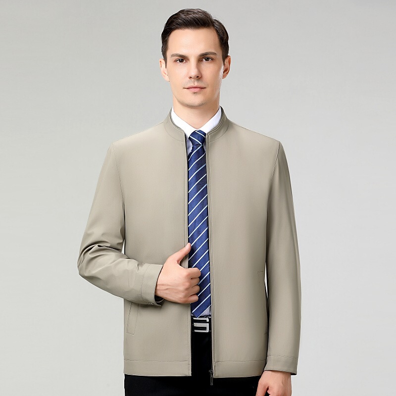 Men's High-end Jacket 2024 Autumn and Winter Loose plus size Men's Business Casual Collar Non-ironing Jacket Jacket