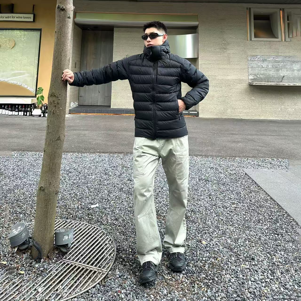 2025 Trendy Brand Winter 90 White Duck down Rib down Jacket Men's Lightweight Couple Versatile Warm Casual Hooded Jacket