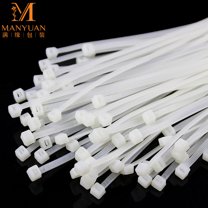 Nylon plástico cable tie blanco negro grande super larga cuerda de encuadernación hebilla fuerte cable tie cuerda titular de auto-bloqueo