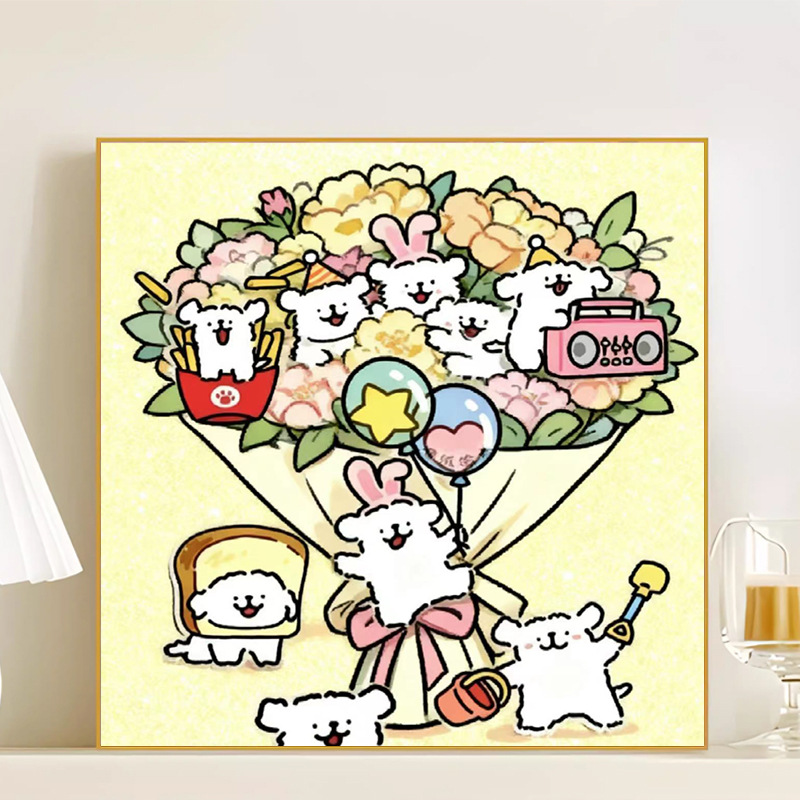 R098 / 20*20CM(画笔+颜料+绷好内框）