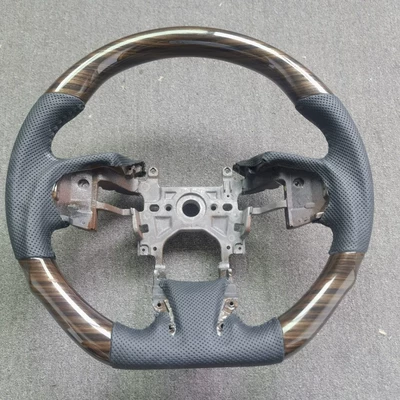Suitable for Honda URV and Acura CDX, peach wood steering wheel, sporty flat-bottomed model, modified by the original manufacturer