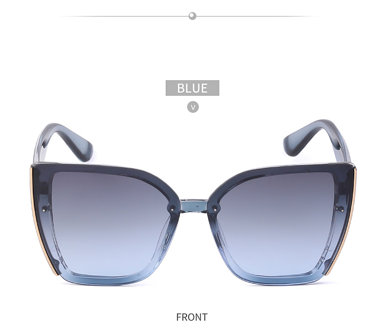  Sonnenbrille mit großem Rahmen für weibliche Trendsetterinnen. Fashion Net Red Cat Eye-Sonnenbrille für Frauen, koreanische Version_voghion.com