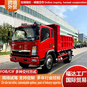 Direct from the manufacturer: HOWO heavy-duty flatbed dump truck for transporting sand and gravel on sandy areas, short-distance material tipper truck
