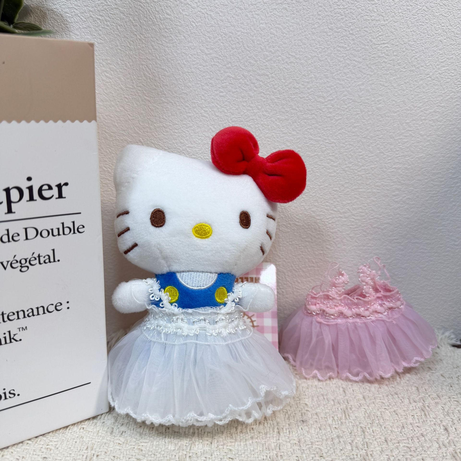 New 10cm Baby Clothes Lace Dress with Doll Toy Replacement Outfit Monchhichi Hello Kitty Accessories Batch