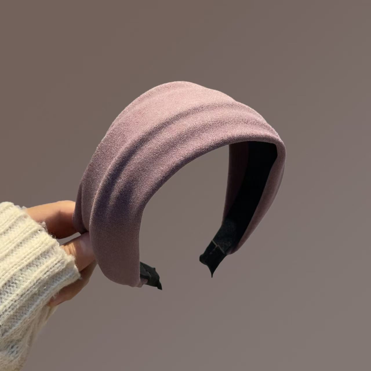 Suede headband-purple