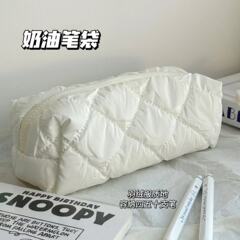 オリジナルの新しいミルクは純色の筆袋ins高颜値学生大容量少女文房具鉛筆ケース収納
