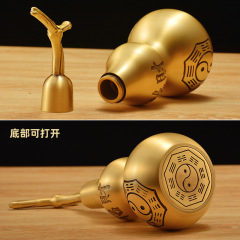 銅葫蘆擺件批發黃銅開口開蓋葫蘆掛件大號家居辦公室裝飾工藝禮品