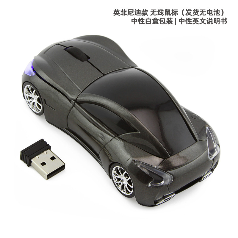 Ratón óptico transfronterizo 2.4G batería USB ratón pintura UV regalo coche ratón de computadora inalámbrica
