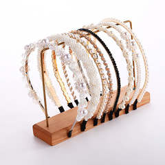 Korean ins new simple retro pearl alloy headband internet celebrity fresh temperament super fairy headband headwear