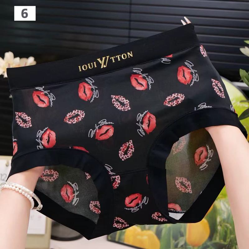 Summer New Large Size Ice Silk Leopard Print Triangle Panties for Women Plus Size 100kg Extra Large Floral Women's Panties