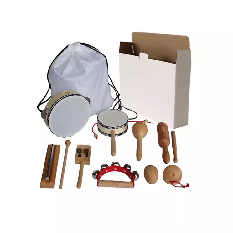 Artesanía de madera instrumento musical para niños kindergarten Orff rompecabezas combinación tecnología juguete instrumento de percusión traje al por mayor