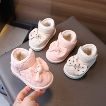 加绒加厚保暖雪地靴棉鞋冬季保暖鞋婴儿学步鞋女童鞋子1-6岁防水