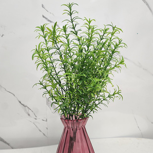 Artificial Plant Wall Materials 7-Prong Mini Grass Plastic Fake Grass Persian Grass Plastic Flower Fern Cross-Border Foreign Trade