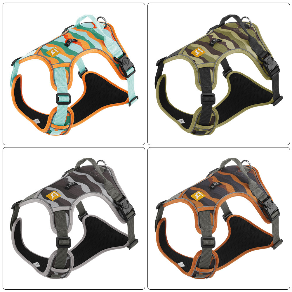 Camouflage Dog Harness Large Size Pet Leash Explosion Proof Chest Carrier Vest Style Harness_voghion.com