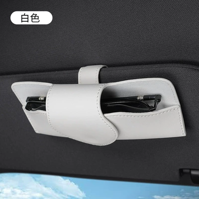 eye clip, Car Glasses Clip/Bill Clip - white