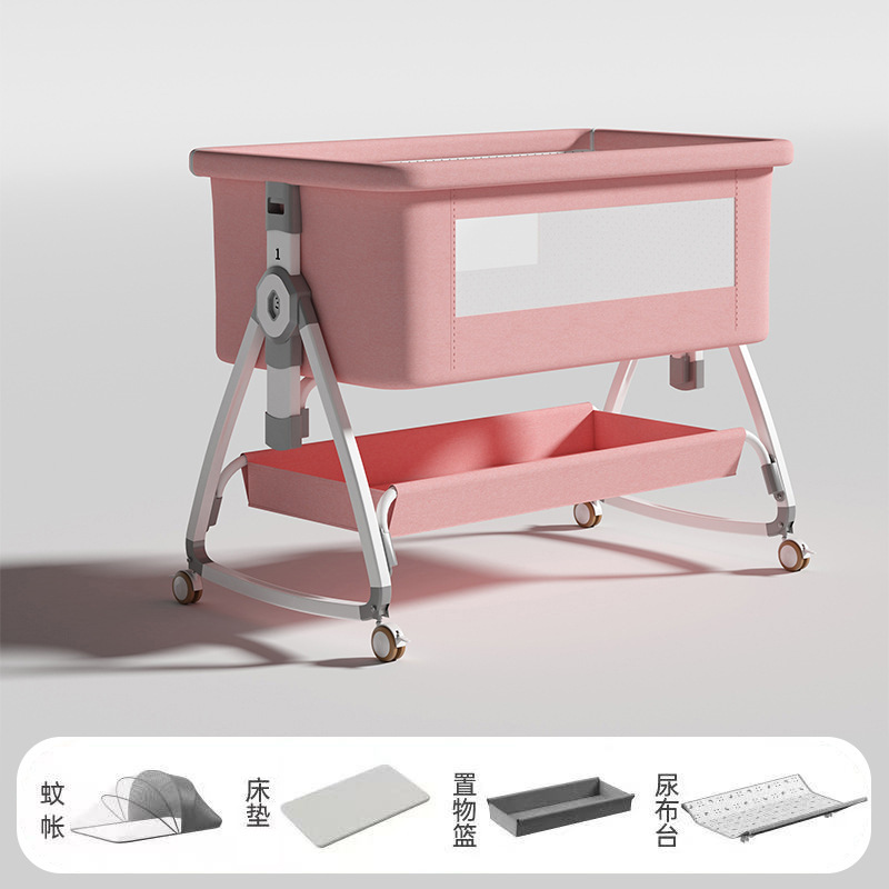 Cuna multifuncional mesa de pañales plegable móvil cama grande empalmada cama grande cama bb portátil al por mayor transfronteriza cuna