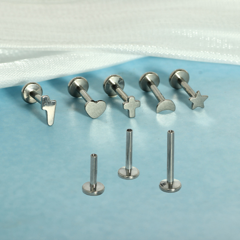 Labret piercing jewelry detail image