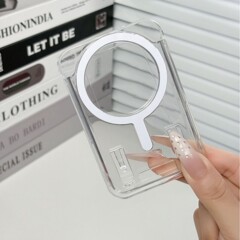 さまざまな携帯電話ケースに適した強化 PC 磁気カード ホルダー、耐摩耗性、耐傷性のカード ホルダー、カード 2 枚を収納可能、韓国でベストセラー