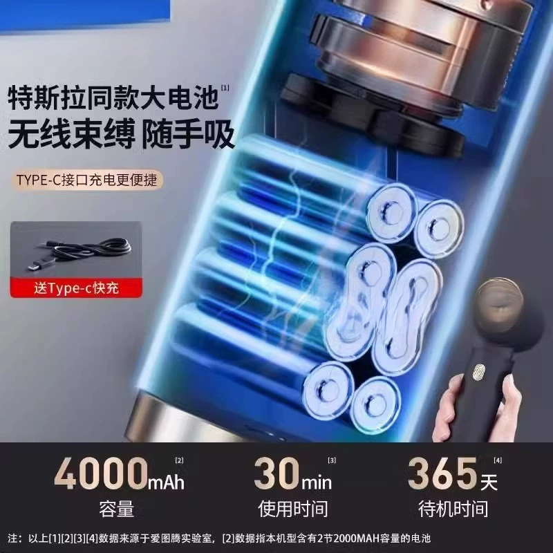 Wireless small handheld vacuum cleaner for car charging
