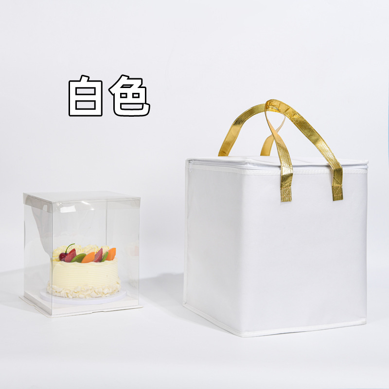 新款牛油果绿色468寸生日蛋糕保温袋批发外卖保冷冷藏袋 加印LOGO|undefined