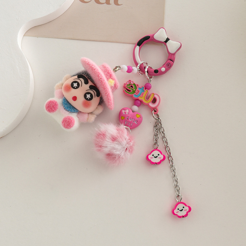 Cartoon Cute Western Cowboy Shin-Chan Bowknot Pendant DIY Trendy Toy Accessory Car Bag Phone Decoration Cartoon Cute Western Cowboy Shin-Chan Bowknot Pendant DIY Trendy Toy Accessory Car Bag Phone Decoration