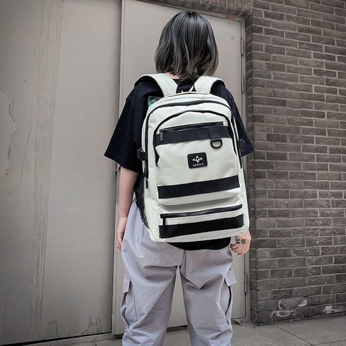 New Backpack Men's Trendy Brand Fashion Trend Personality High School Student School Bag Korean Version Versatile Couple Backpack