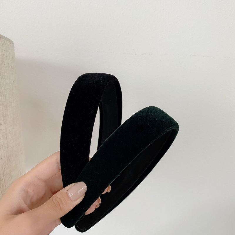 智贝详情图_13气质复古丝绒纯色网红少女宽边韩国发带压发发卡