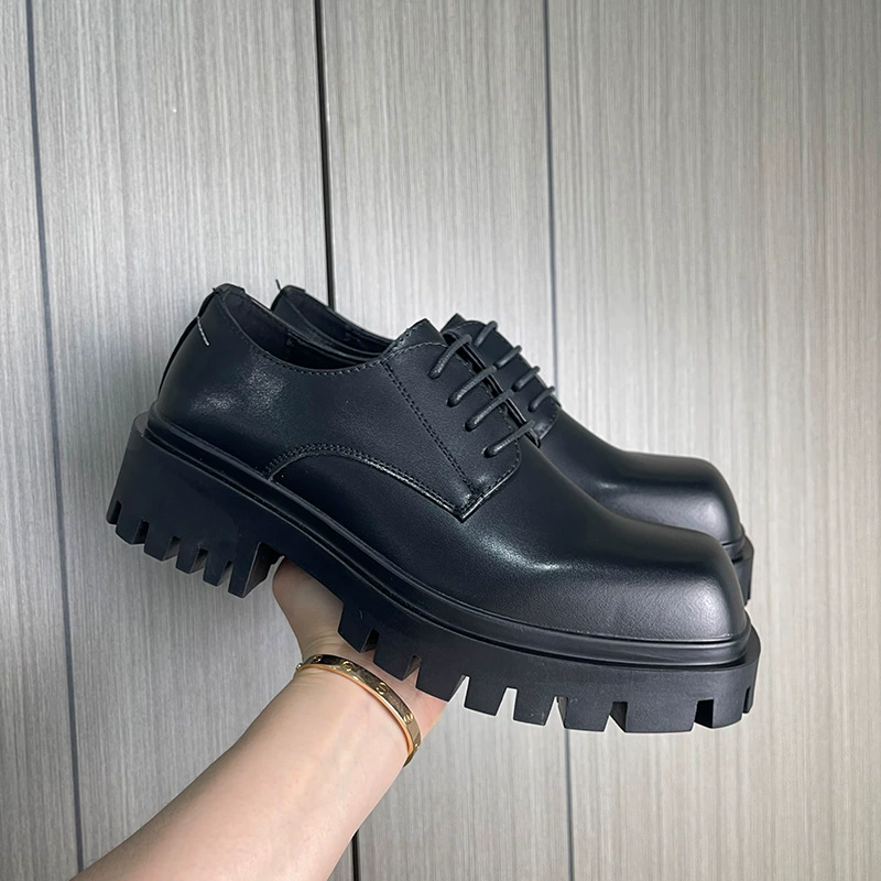 Новые мужские кожаные туфли высокой моды на толстой подошве, деловые повседневные кожаные туфли, свадебные туфли, модная мужская обувь высокого класса 89731-Z