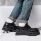 Zhang Jie Same Thick-soled Heightened Derby Shoes Men's Trendy High-end British Hair Stylist Round Toe Shoes Dress Best Man Shoes