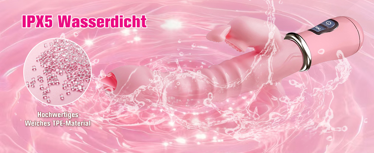 Tongue-Licking Triple-Head Rabbit Vibrator, Multi-Frequency Rechargeable Handheld Massager for Women and Couples — detail image 5