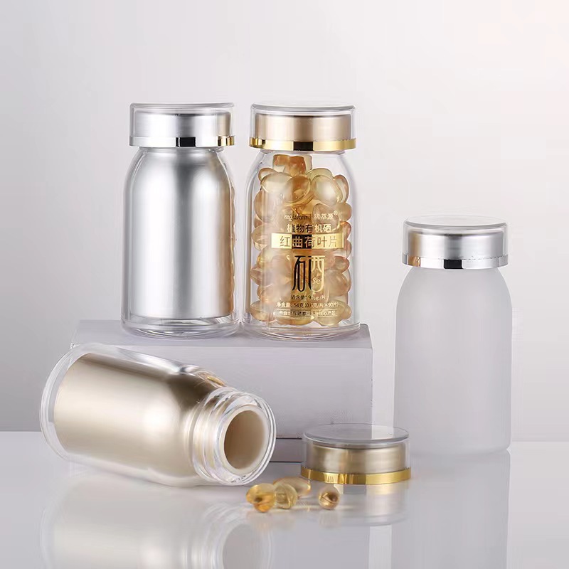 现货供应120ML保健品胶囊瓶 压片糖果瓶塑料包装瓶精美亚克力瓶