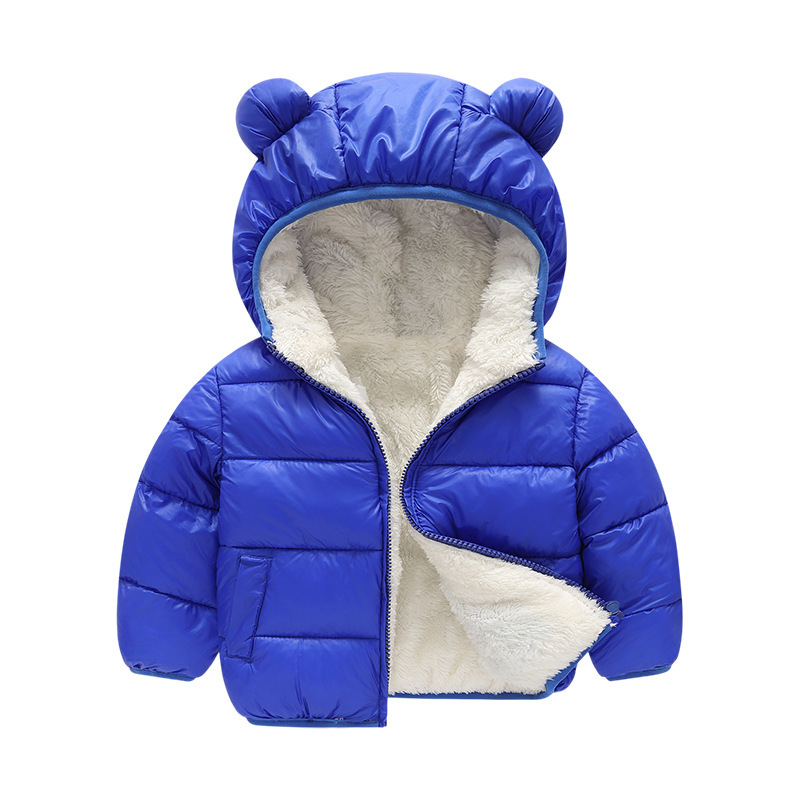 Abrigo de algodón acolchado para niños abrigo de algodón acolchado para niños engrosado de lana de cordero estilo coreano abrigo forrado de lana de moda
