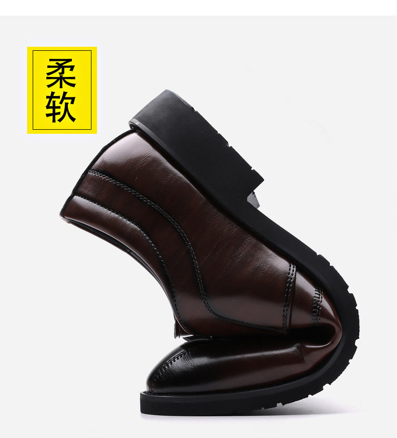 Giày lười nam da vân tay kiểu Anh, giày da công sở lịch lãm gót thấp 1-3 cm — GX1026 Màu nâu, GX1026 màu đen chi tiết 15